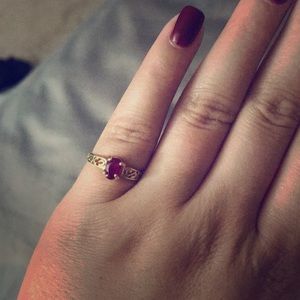 Real ruby real gold . Made in Europe . Size 6